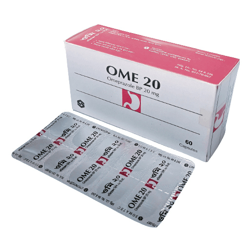 Pack Image: OME 20 mg Capsule (6 x 10)