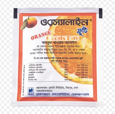 Pack Image: ORSaline Fruity 13.47 gm Powder (13.47 gm sachet)