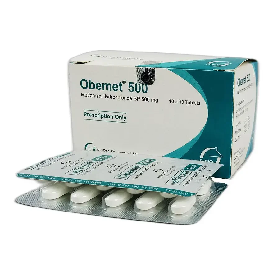 Pack Image: Obemet 500 mg Tablet (10 x 10)