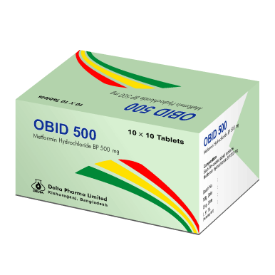 Pack Image: Obid 500 mg Tablet (10 x 10)