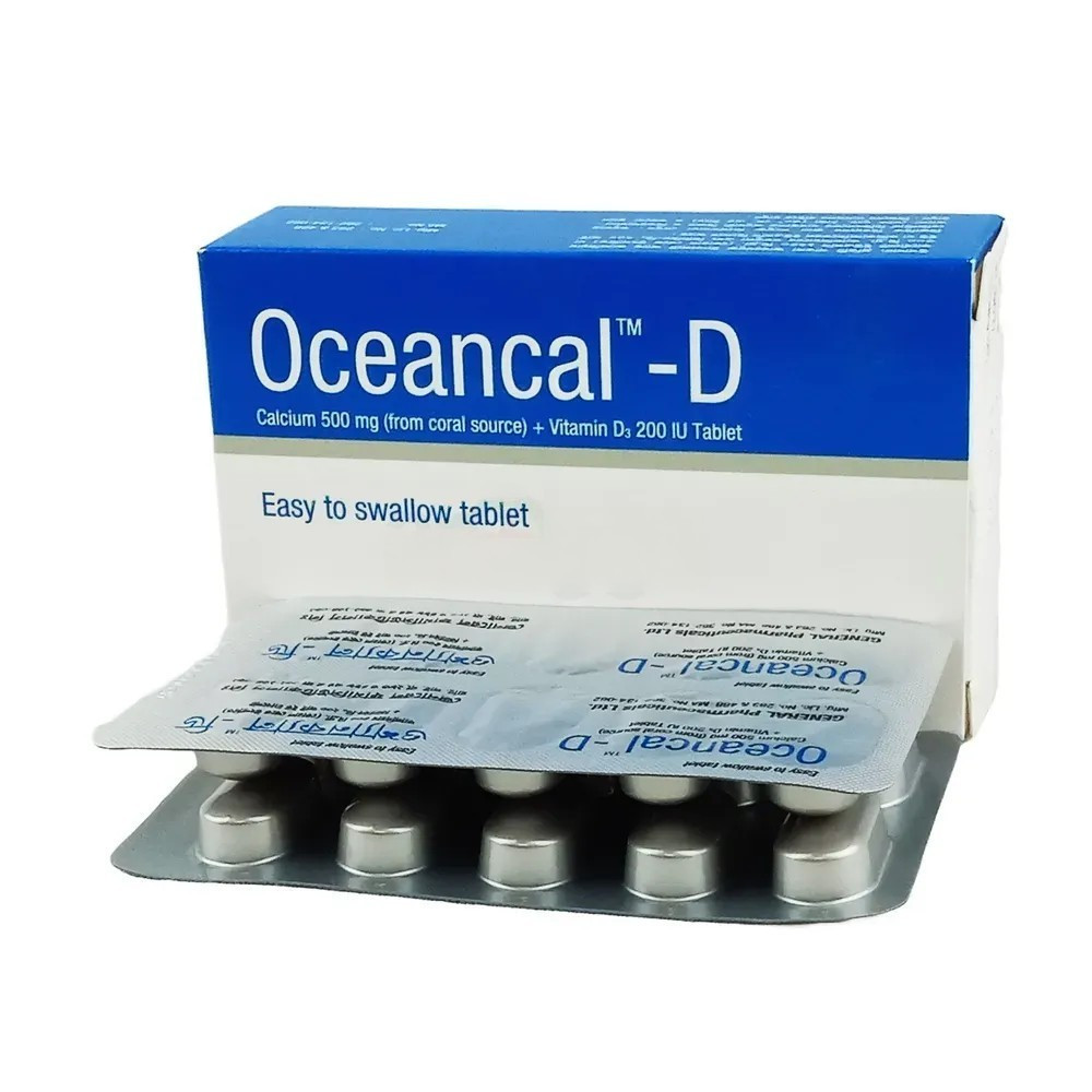 Pack Image: Oceancal-D 500 mg Tablet (3 x 10)