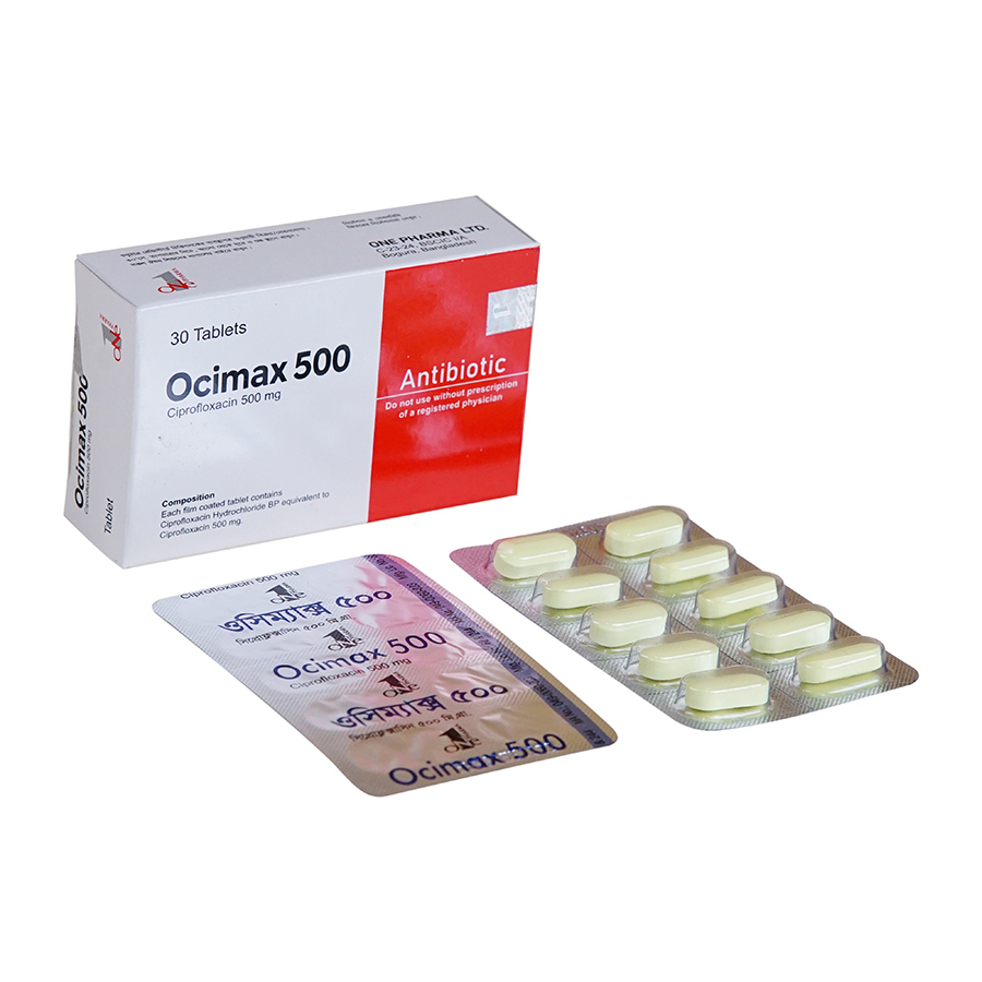 Pack Image: Ocimax 500 mg Tablet (3 x 10)