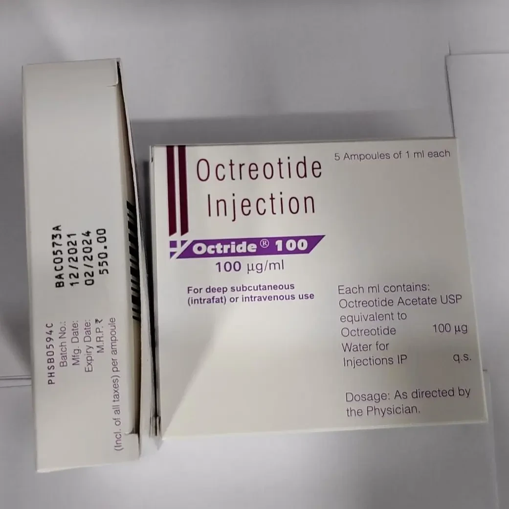 Pack Image: Octreotide 100 mcg Injection (1 ml ampoule)