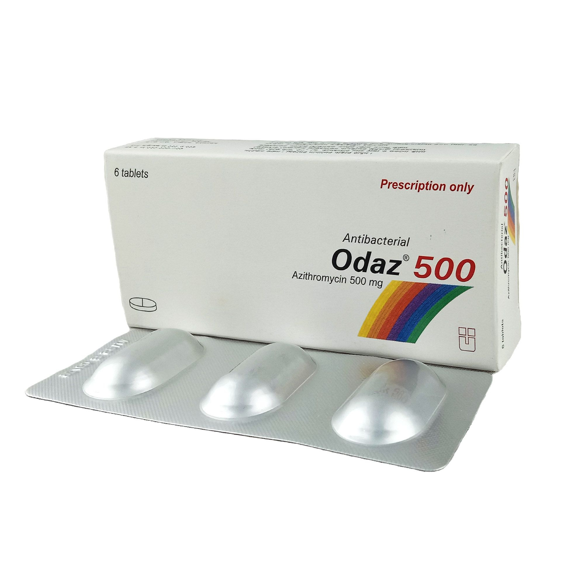 Pack Image: Odaz 500 mg Tablet (2 x 6)
