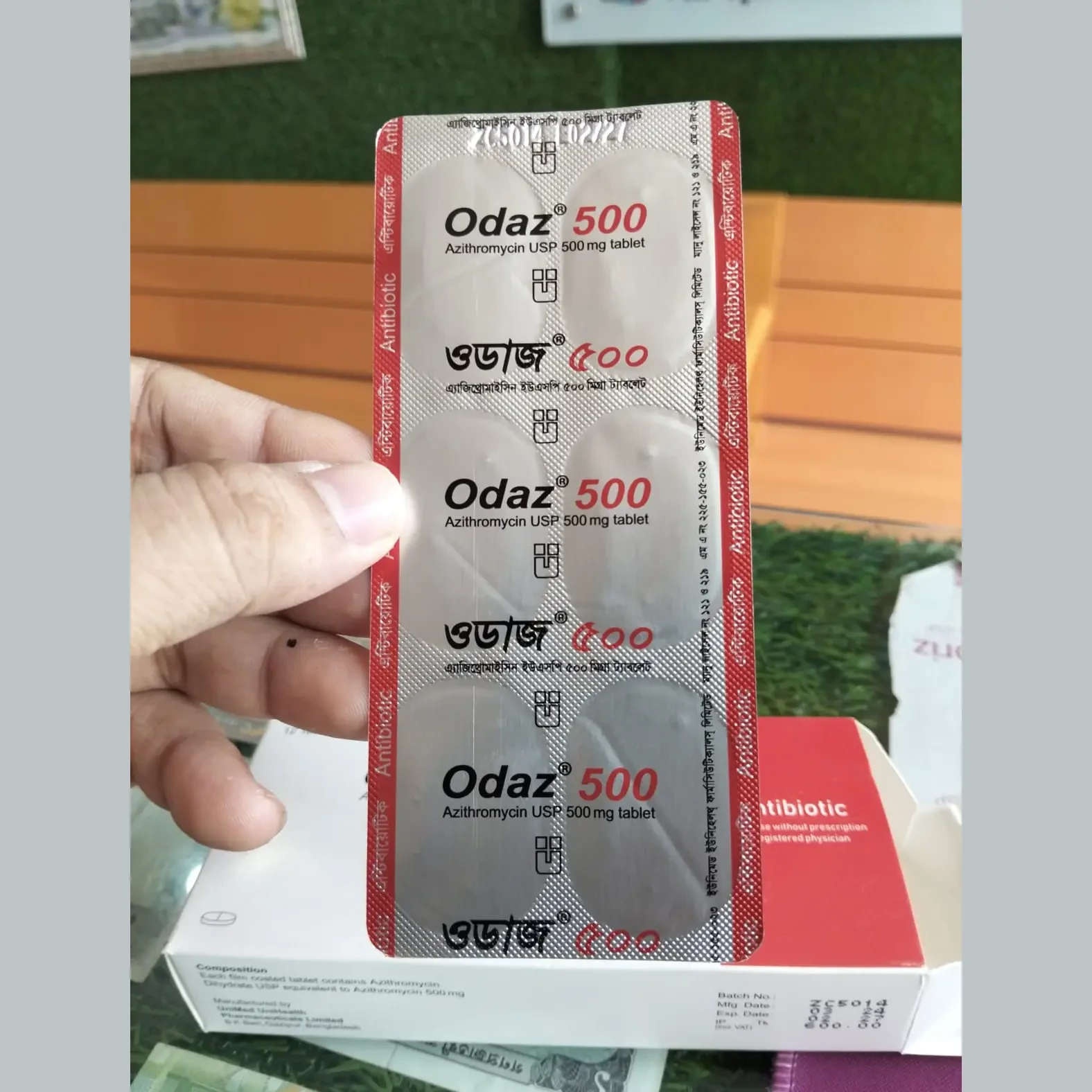 Pack Image: Odaz 500 mg Tablet (2 x 6)