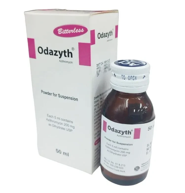 Pack Image: Odazyth 200 mg Suspension (30 ml bottle)