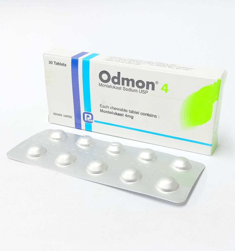 Pack Image: Odmon 4 mg Chewable Tablet (3 x 10)
