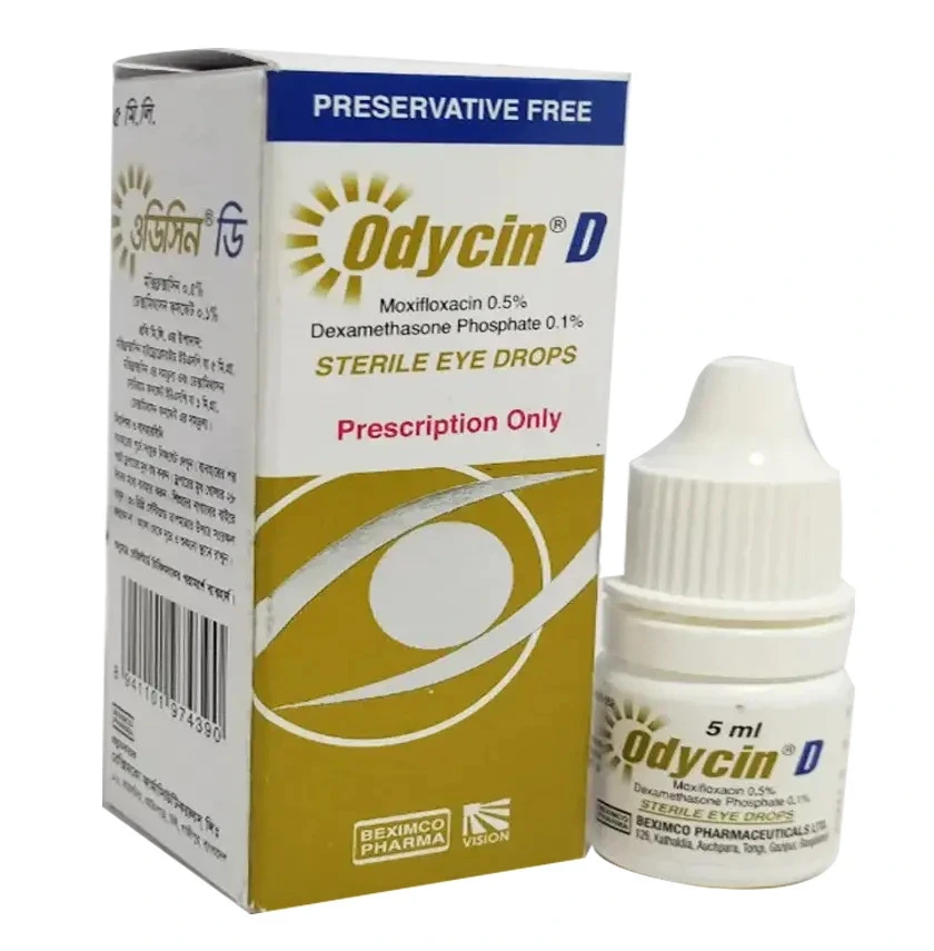 Pack Image: Odycin D 0.5% 0.1% Eye Drop (5 ml drop)