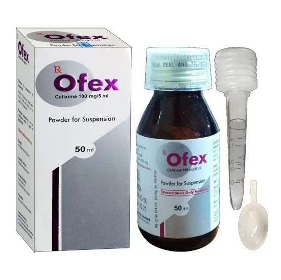 Pack Image: Ofex 100 mg Suspension (50 ml bottle)