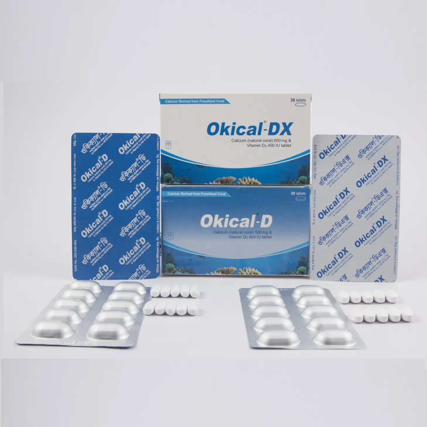 Pack Image: Okical-D 500 mg Tablet (3 x 10)