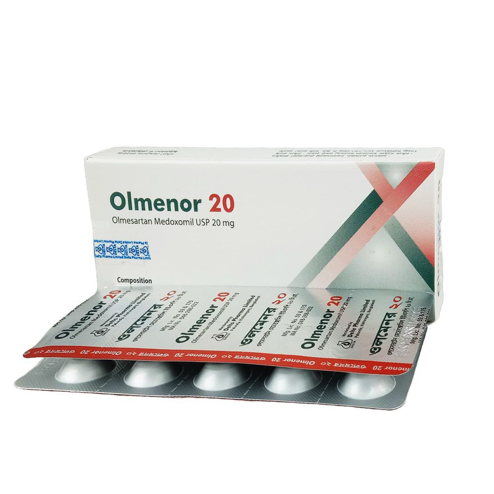 Pack Image: Olmenor 20 mg Tablet (3 x 10)