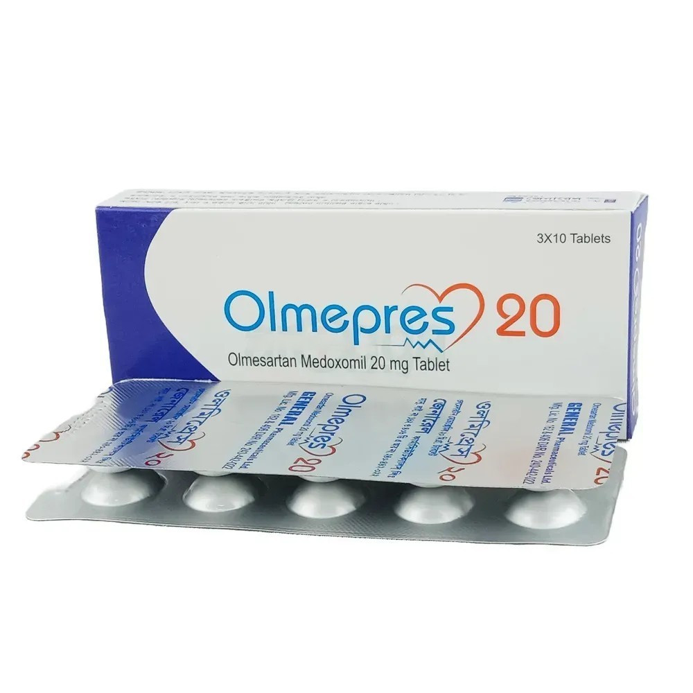 Pack Image: Olmepres 20 mg Tablet (3 x 10)