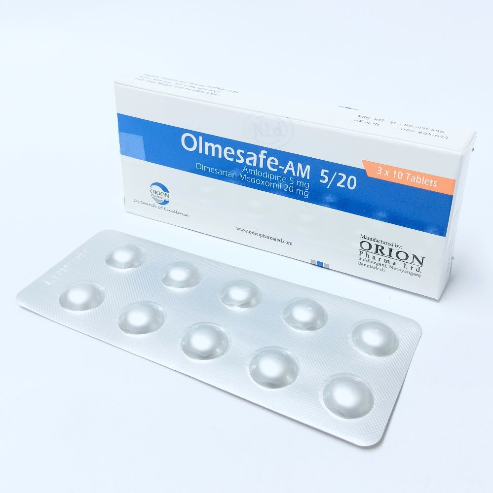 Pack Image: Olmesafe-AM 5 mg Tablet (3 x 10)