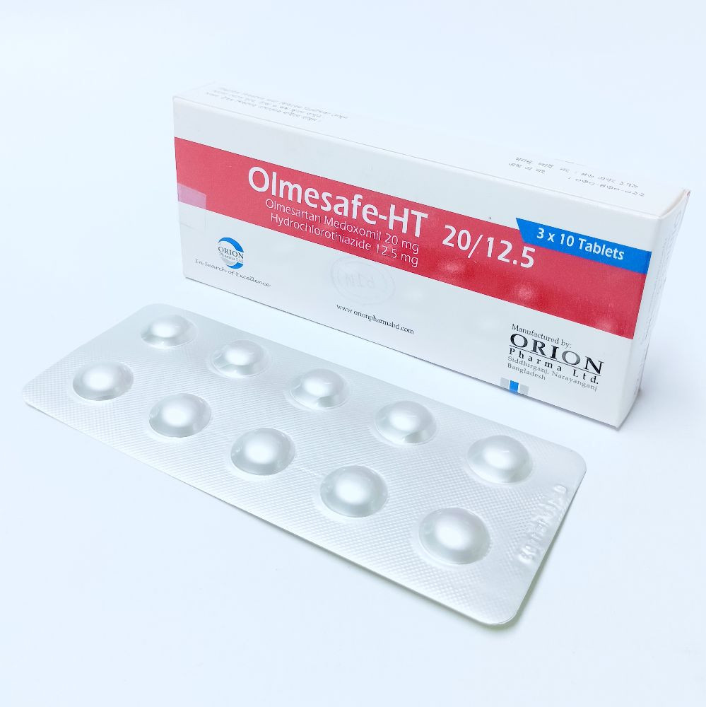 Pack Image: Olmesafe-HT 20 mg Tablet (3 x 10)