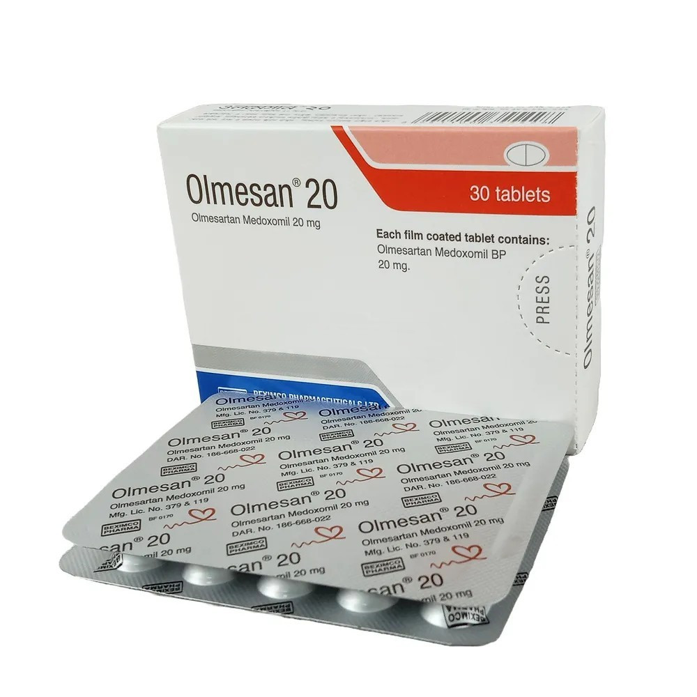 Pack Image: Olmesan 20 mg Tablet (2 x 15)