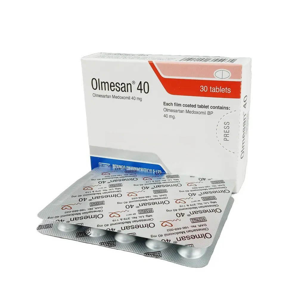 Pack Image: Olmesan 40 mg Tablet (2 x 15)