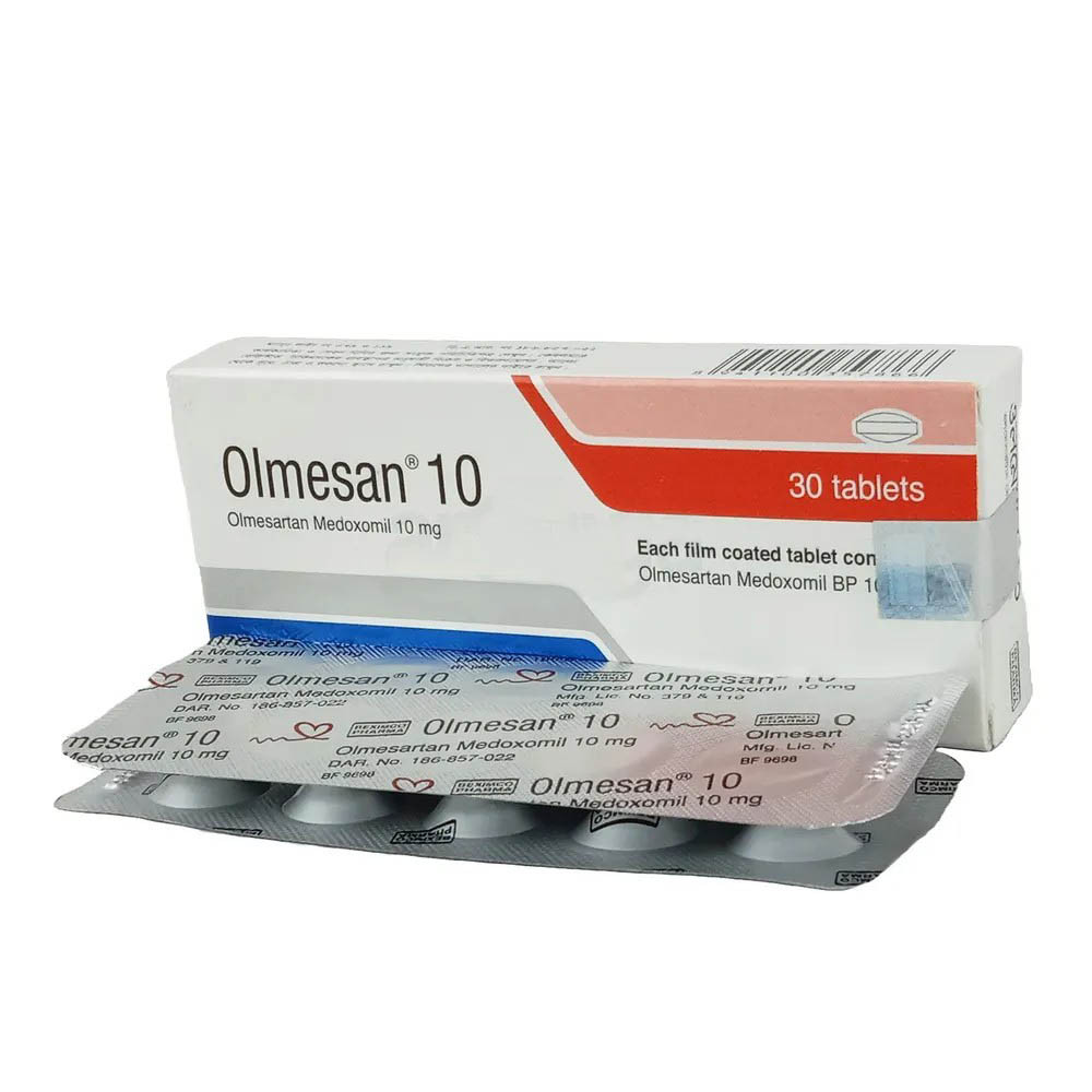 Pack Image: Olmesan 10 mg Tablet (3 x 10)