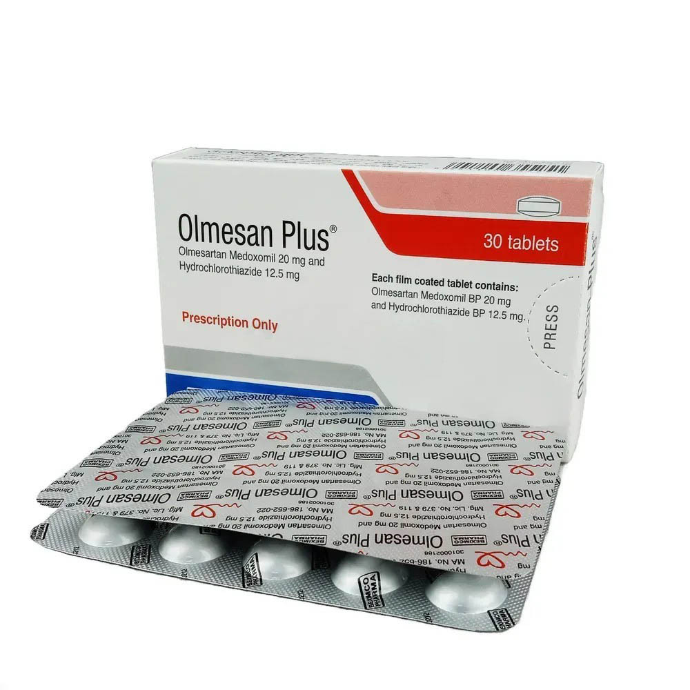 Pack Image: Olmesan Plus 20 mg Tablet (2 x 15)