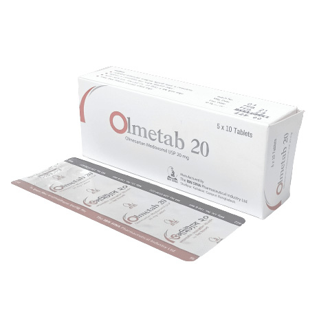Pack Image: Olmetab 20 mg Tablet (5 x 10)