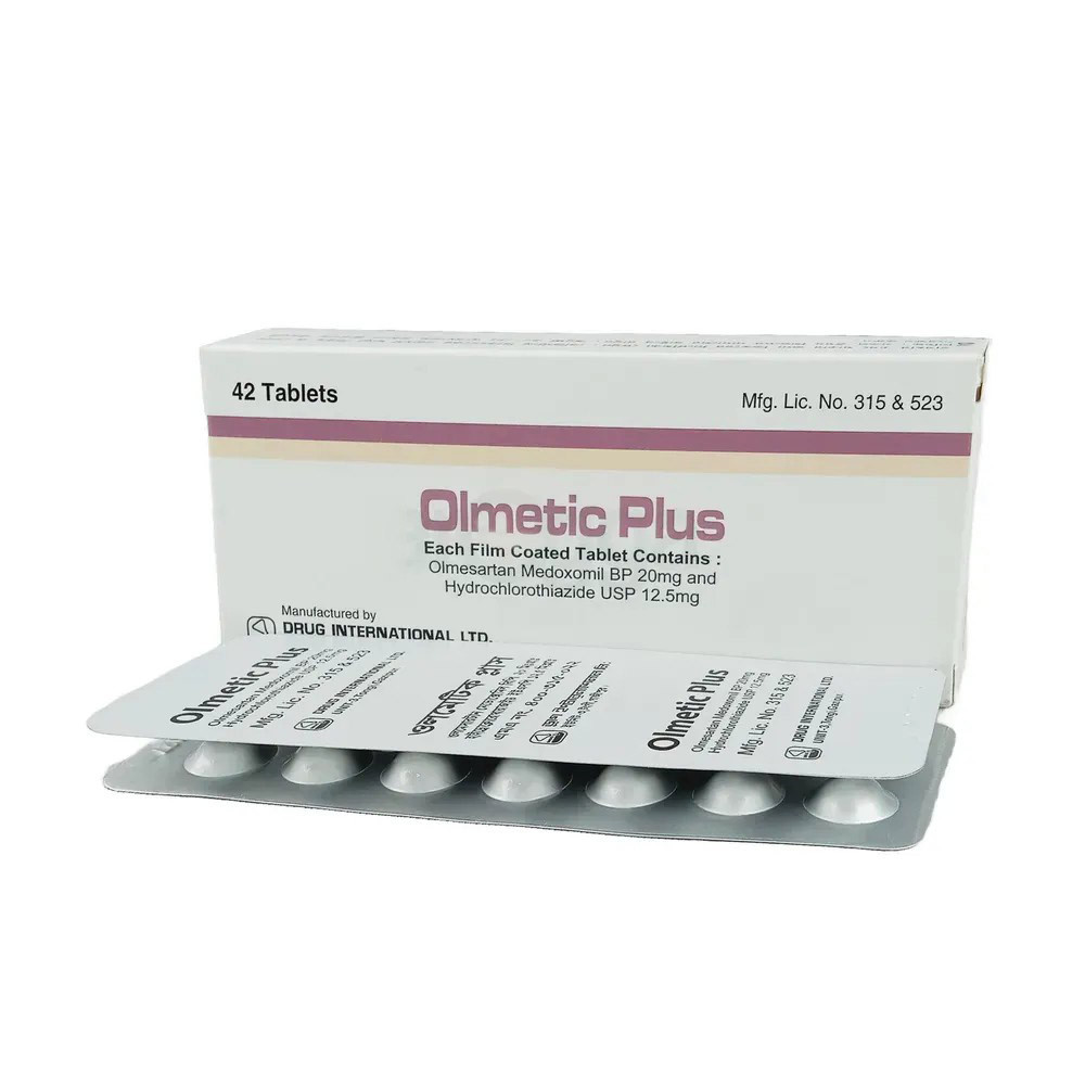 Pack Image: Olmetic Plus 20 mg Tablet (3 x 14)
