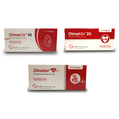 Pack Image: Olmetor 20 mg Tablet (3 x 10)