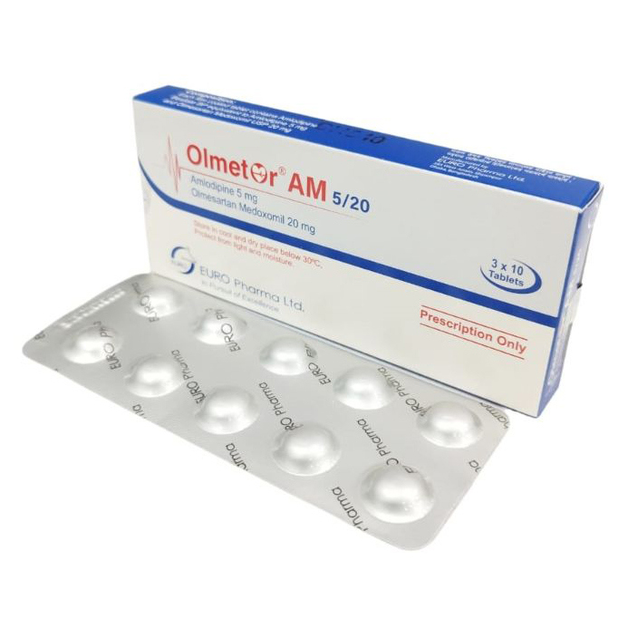 Pack Image: Olmetor AM 5 mg Tablet (3 x 10)