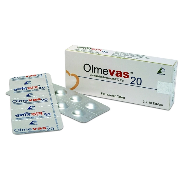 Pack Image: Olmevas 20 mg Tablet (3 x 10)