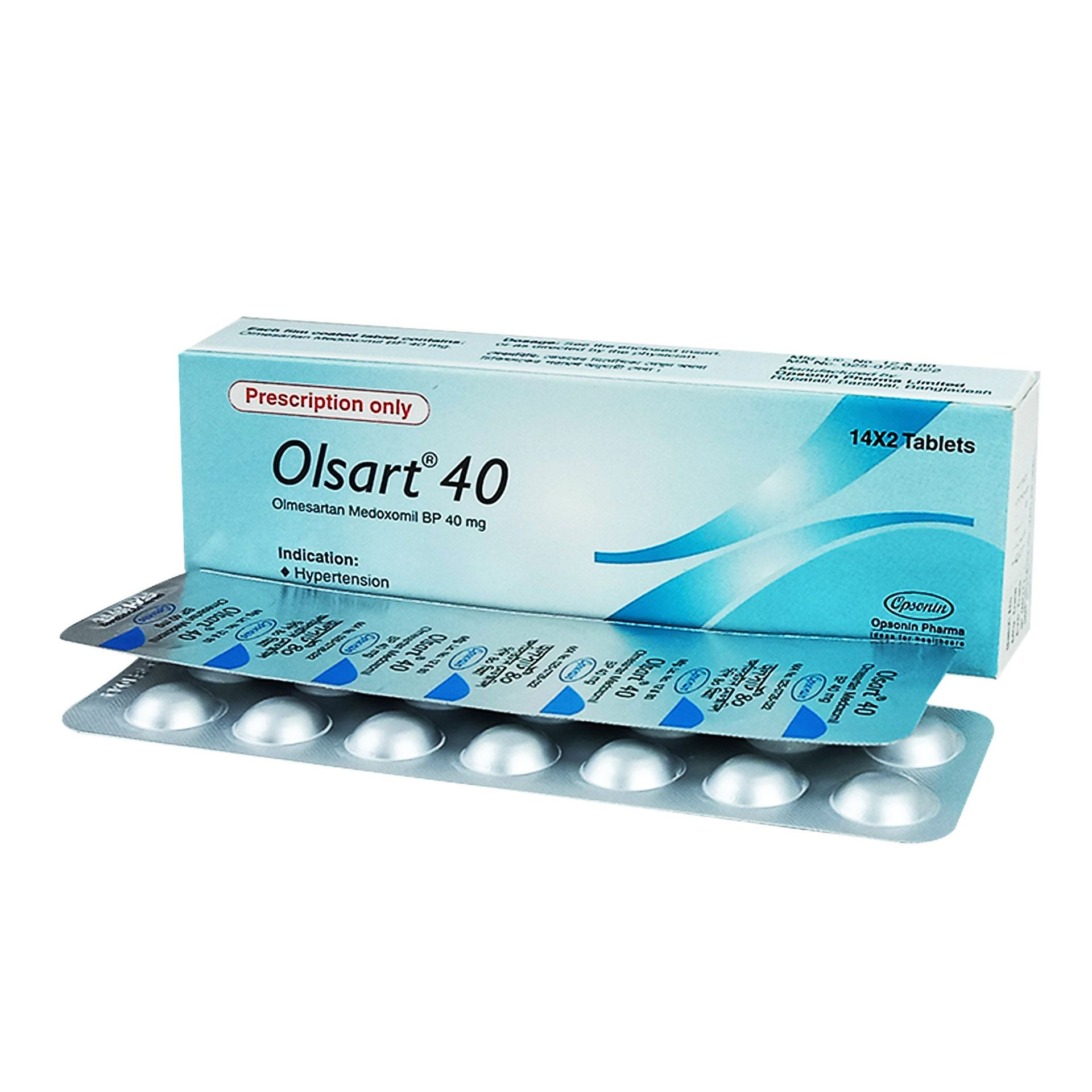 Pack Image: Olsart 40 mg Tablet (2 x 14)