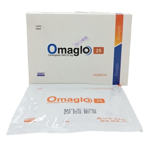 Pack Image: Omaglo 25 mg Tablet (1 x 4)