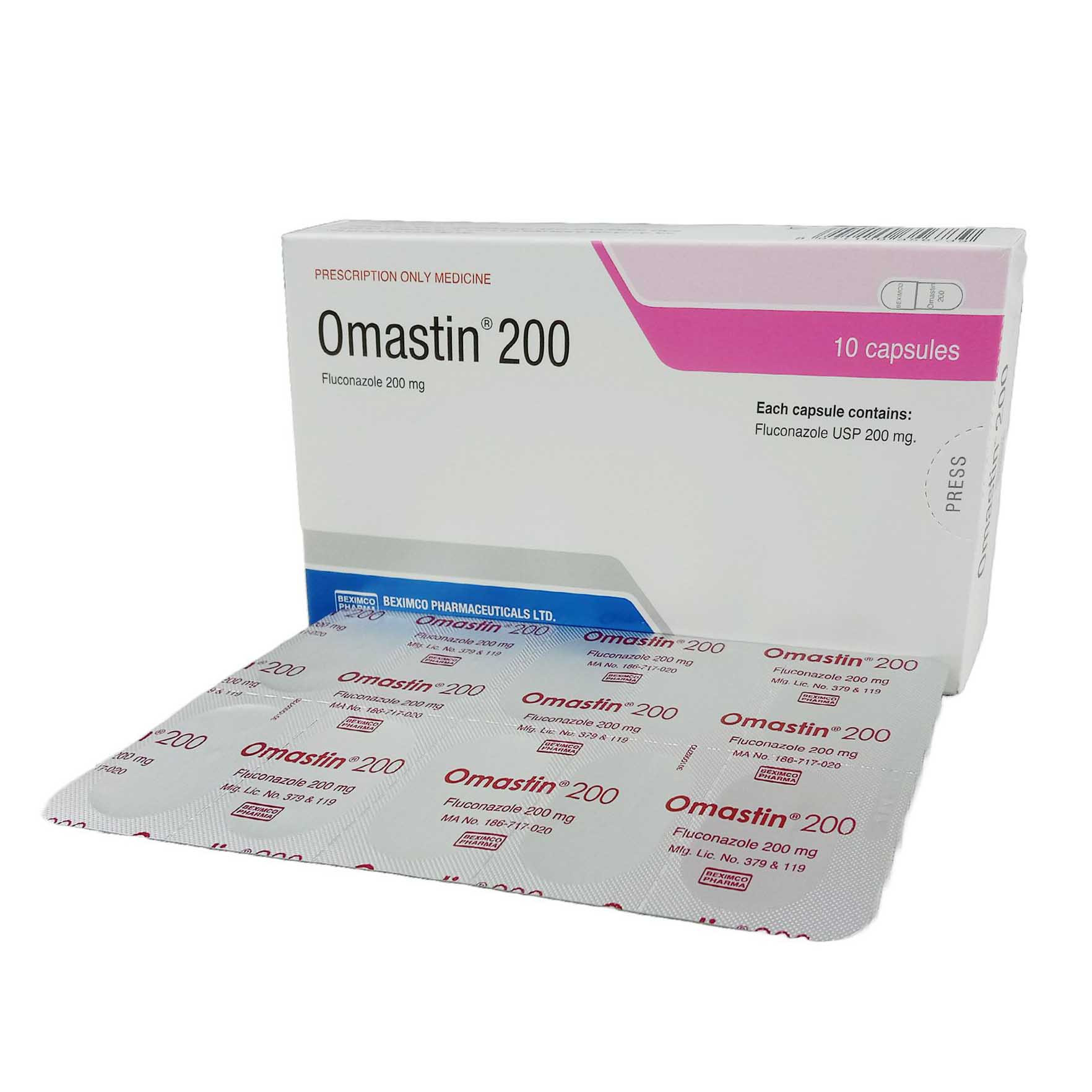 Pack Image: Omastin 200 mg Capsule (1 x 10)