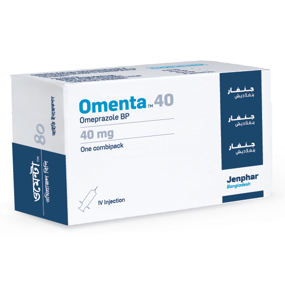 Pack Image: Omenta 40 mg Injection (40 mg vial)