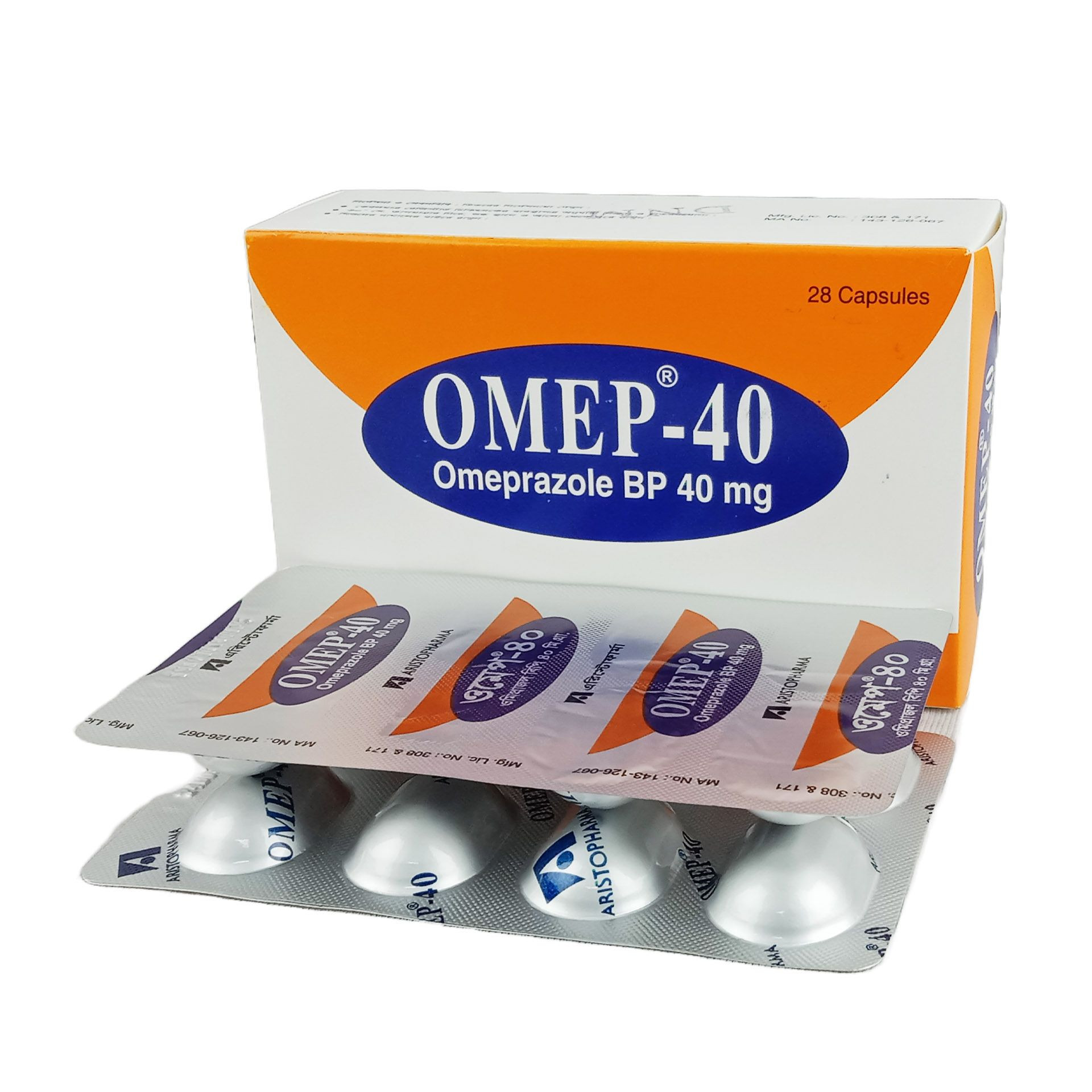 Pack Image: Omep 40 mg Capsule (4 x 7)
