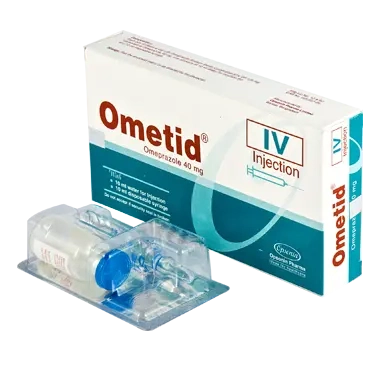 Pack Image: Ometid 40 mg Injection (40 mg vial)