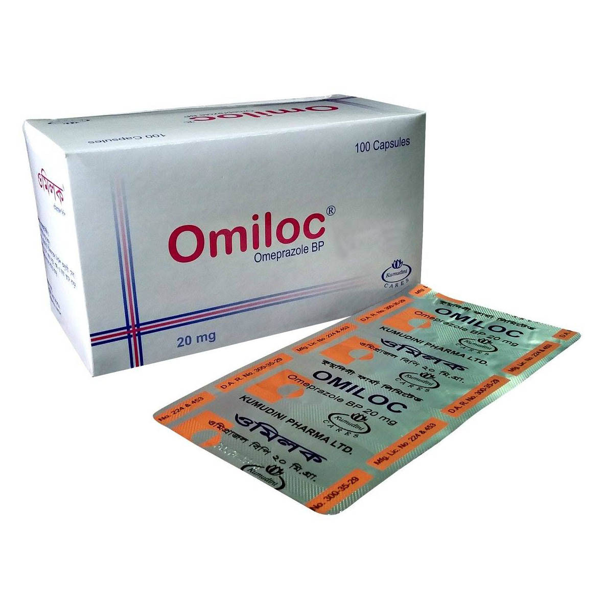 Pack Image: Omiloc 20 mg Capsule (10 x 10)