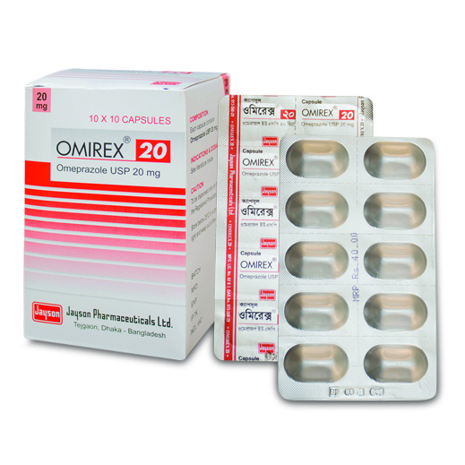 Pack Image: Omirex 20 mg Capsule (10 x 10)