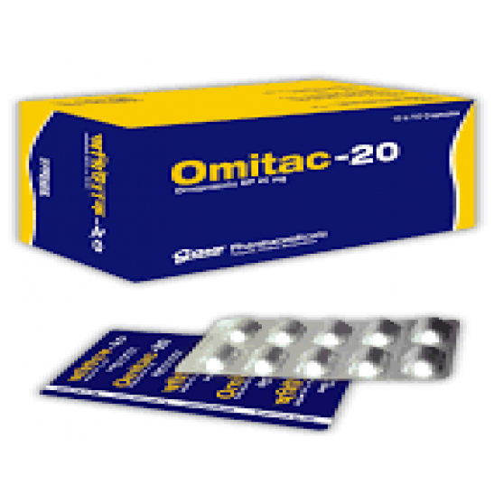 Pack Image: Omitac 20 mg Capsule (10 x 10)
