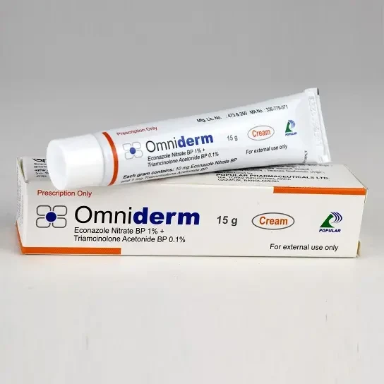 Pack Image: Omniderm 1% 0.1% Cream (15 gm tube)