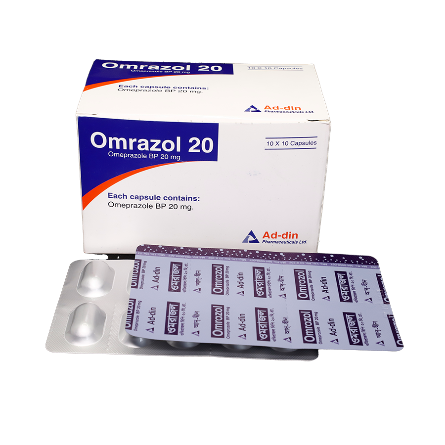 Pack Image: Omrazol 20 mg Capsule (10 x 10)