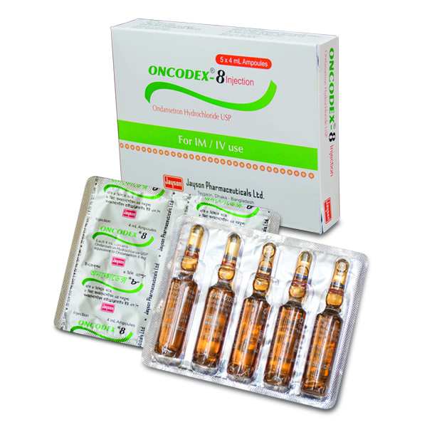 Pack Image: Oncodex 8 mg Injection (4 ml ampoule)