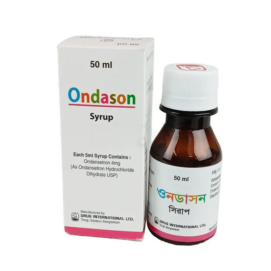Pack Image: Ondason 4 mg Oral Solution (50 ml bottle)