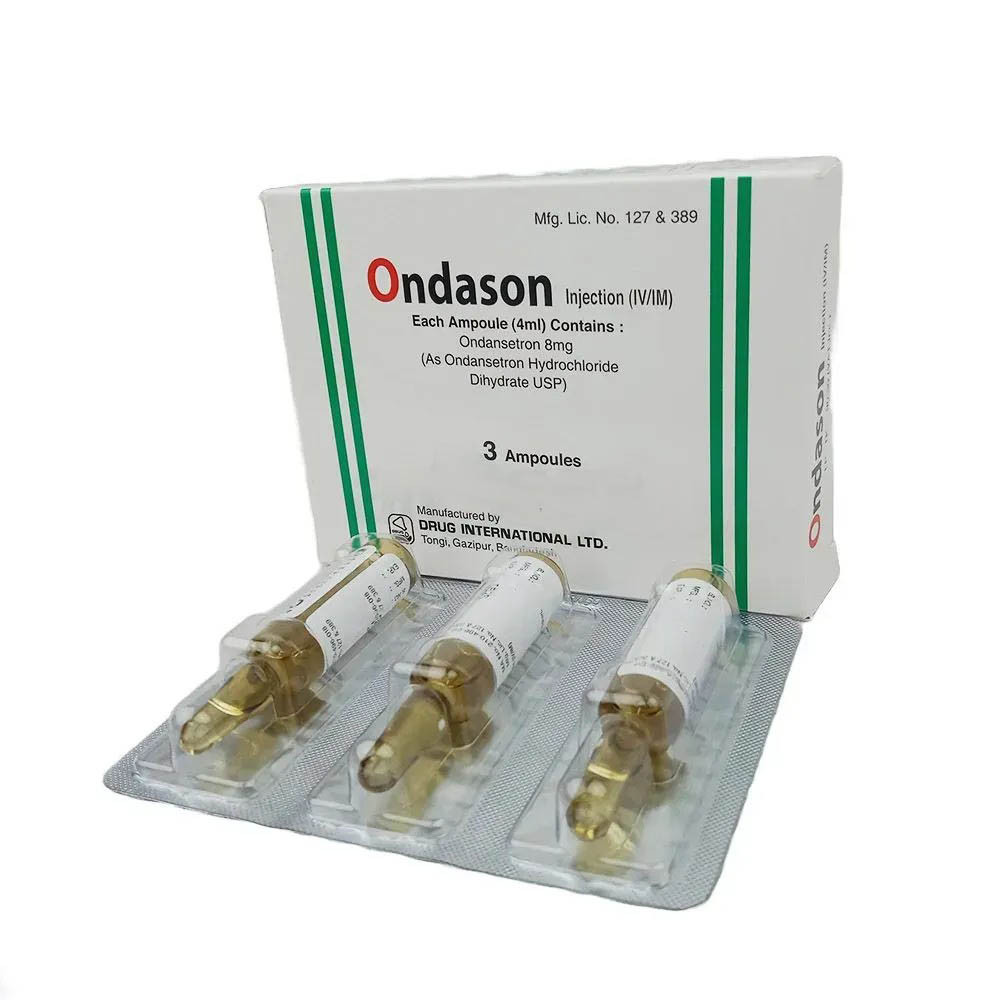 Pack Image: Ondason 8 mg Injection (4 ml ampoule)