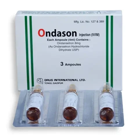 Pack Image: Ondason 8 mg Injection (4 ml ampoule)