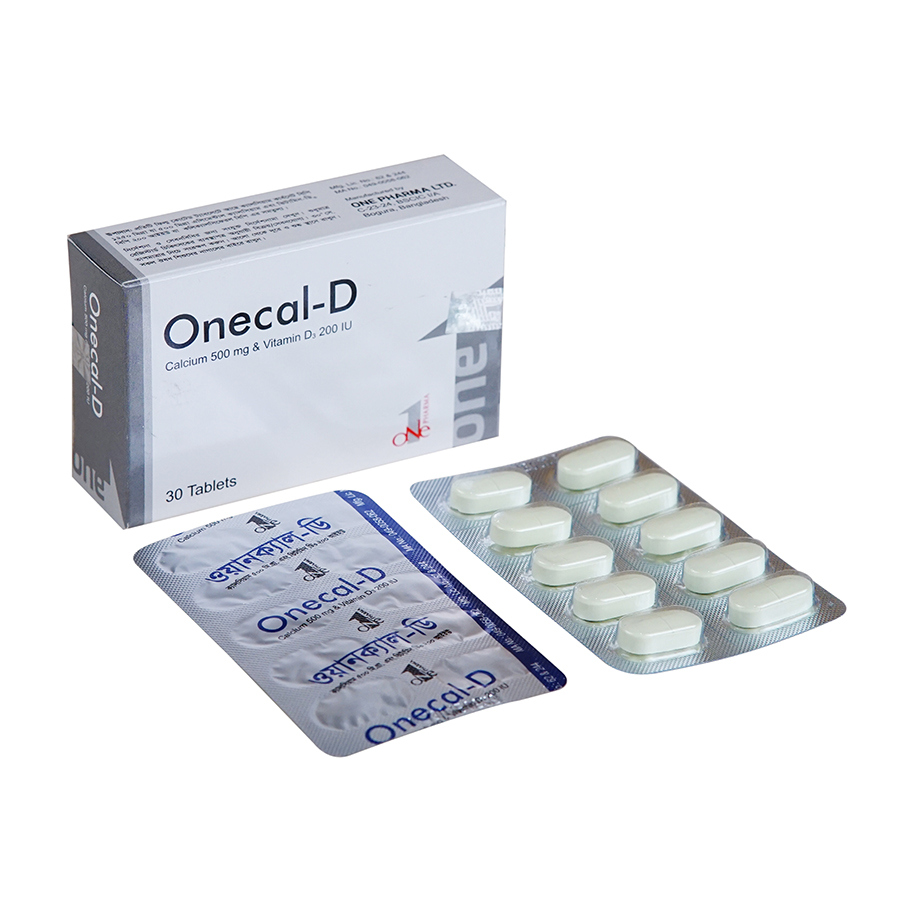 Pack Image: Onecal-D 500 mg Tablet (3 x 10)