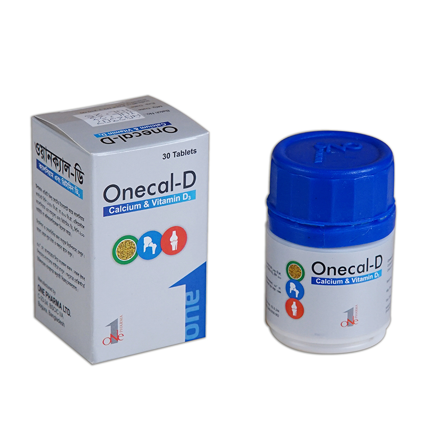 Pack Image: Onecal-D 500 mg Tablet (1 x 30)