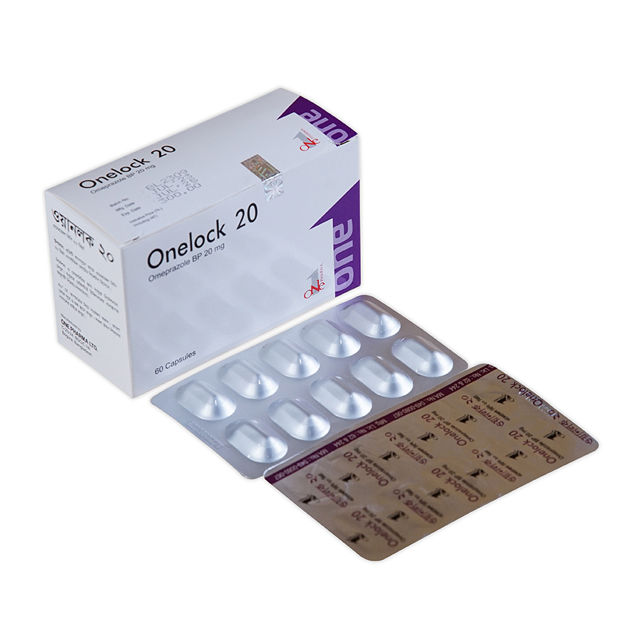 Pack Image: Onelock 20 mg Capsule (6 x 10)