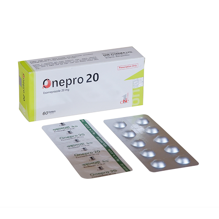 Pack Image: Onepro 20 mg Tablet (6 x 10)