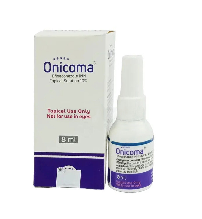 Pack Image: Onicoma 10% Topical Solution (8 ml bottle)