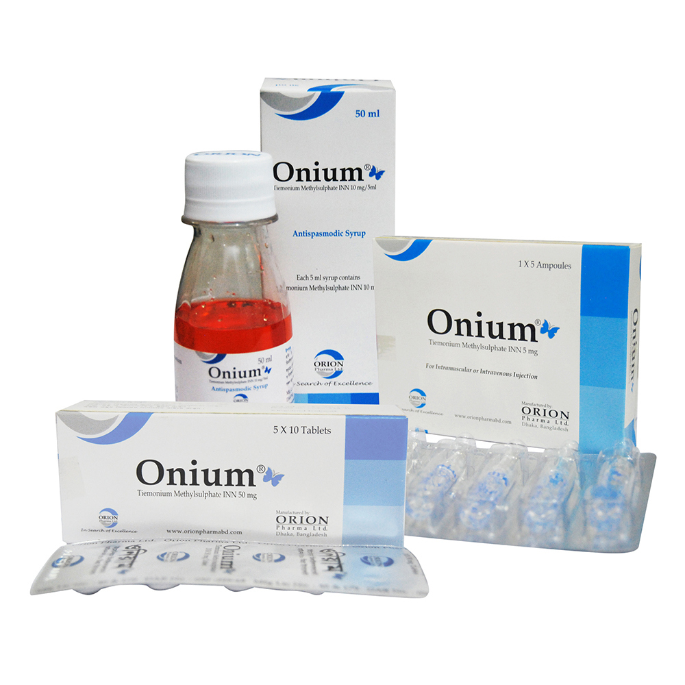 Pack Image: Onium 5 mg Injection (2 ml ampoule)