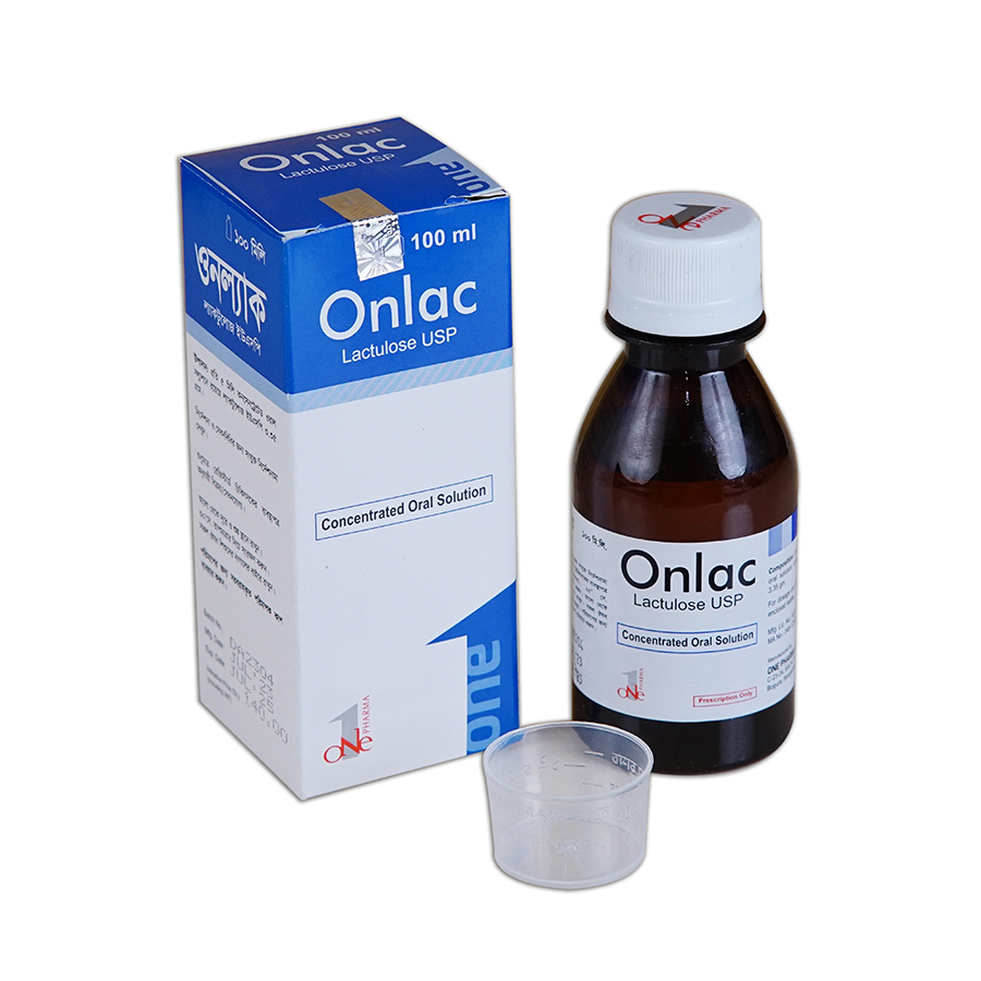 Pack Image: Onlac 3.35 gm Oral Solution (100 ml bottle)