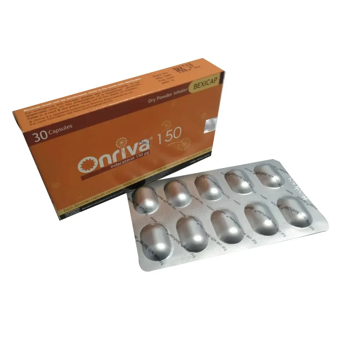 Pack Image: Onriva 150 mcg Inhalation Capsule (3 x 10)